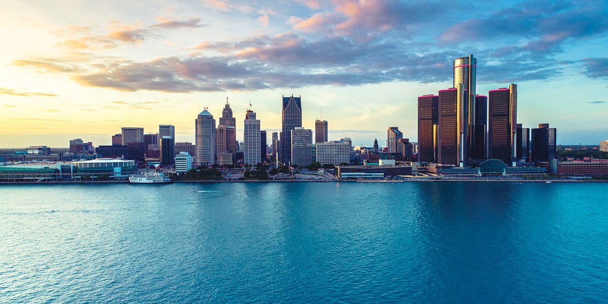 The state of the Detroit riverfront in 2021