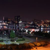 Baltimore Inner Harbor Skyline Night Panorama