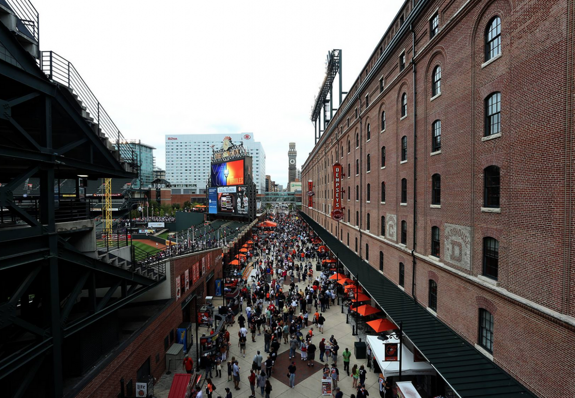 Eutaw Street in Oriole Park at Camden Yards.