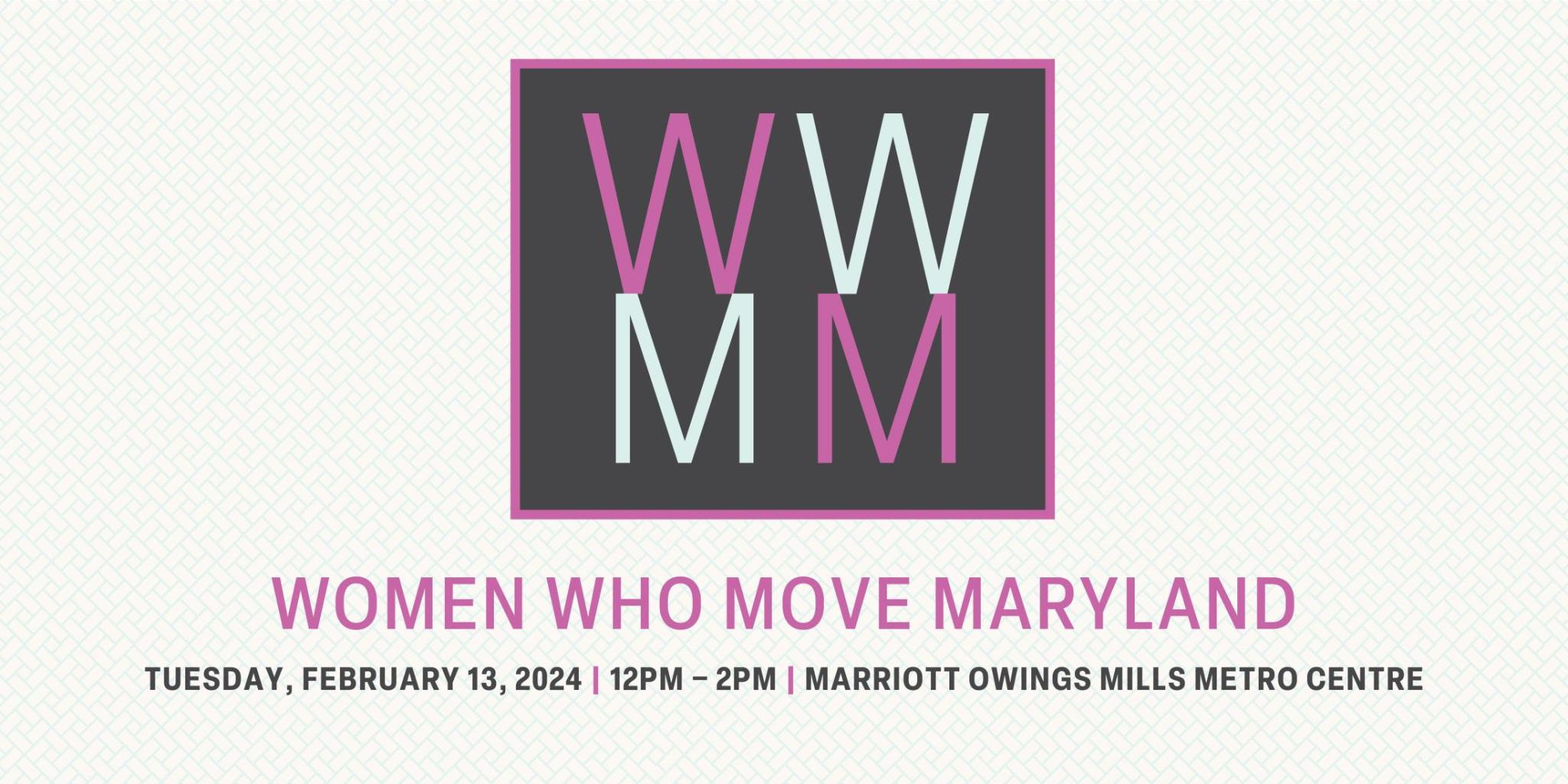 2024 Women Who Move Maryland Baltimore Magazine   2024 2.13 Women Who Move Maryland 2160x1080 Header 2048x1024 